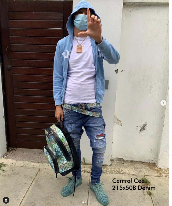 215X50B patch text denim.