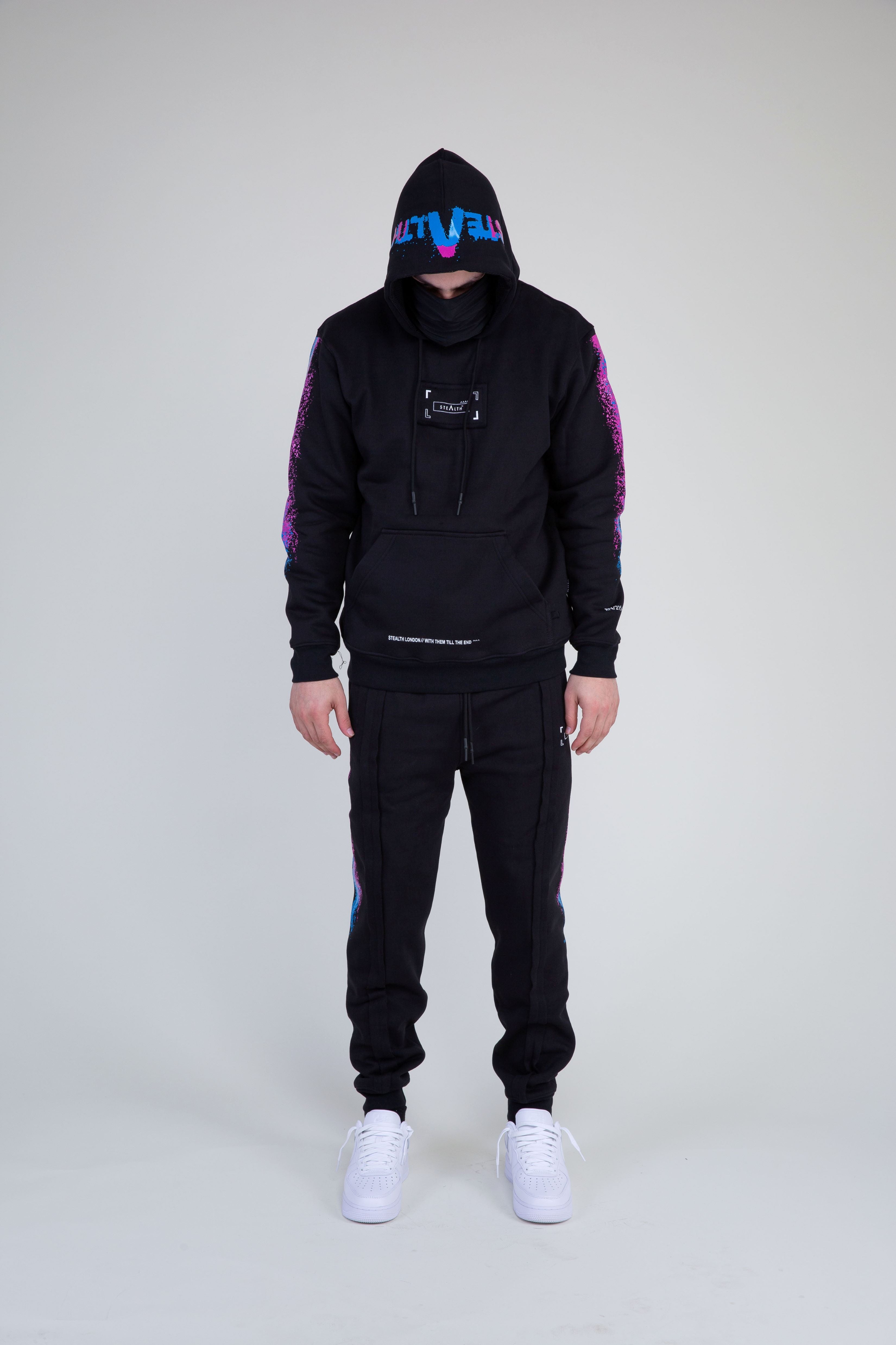 Men at Work facemask Tracksuit (Black)