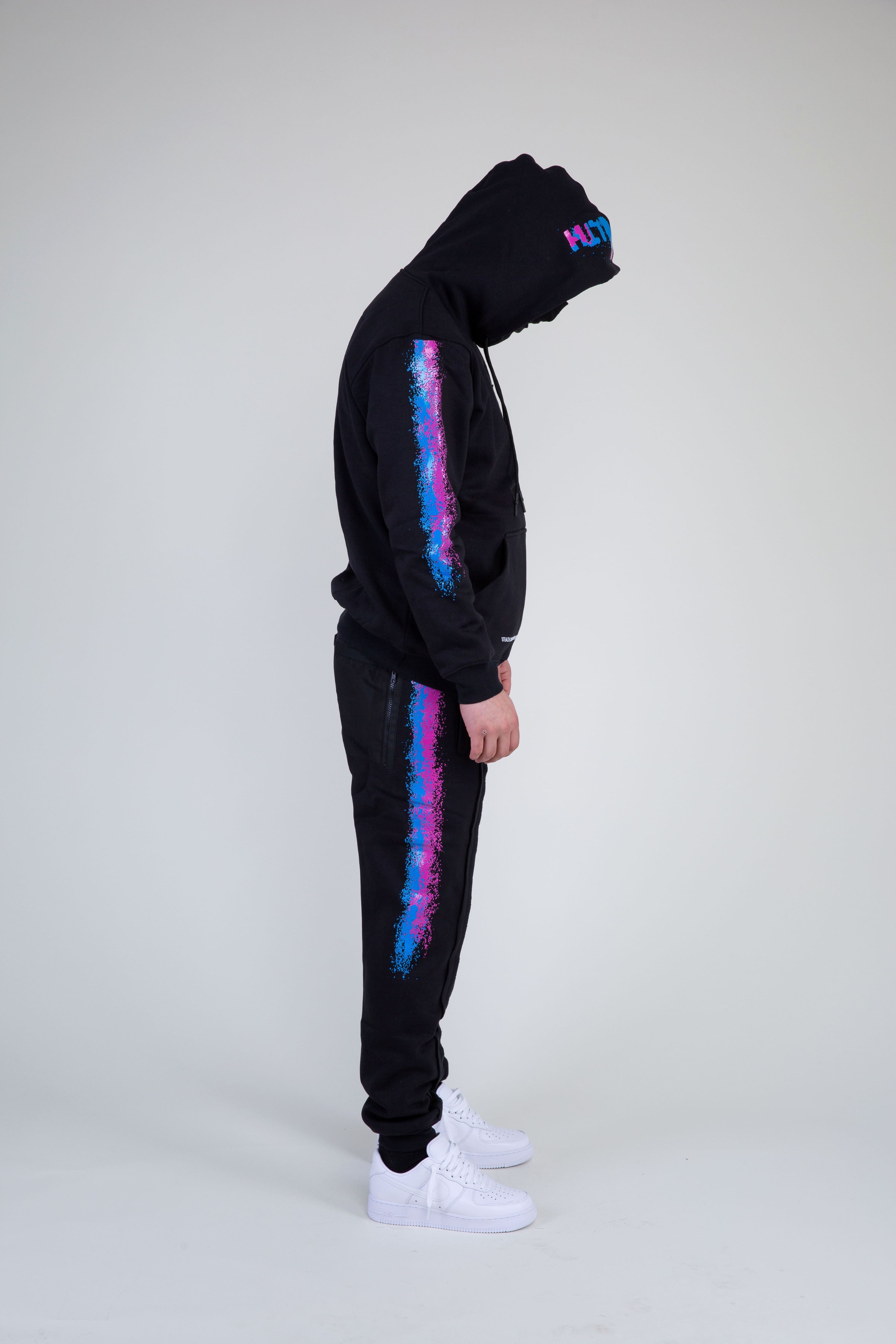Men at Work facemask Tracksuit (Black)