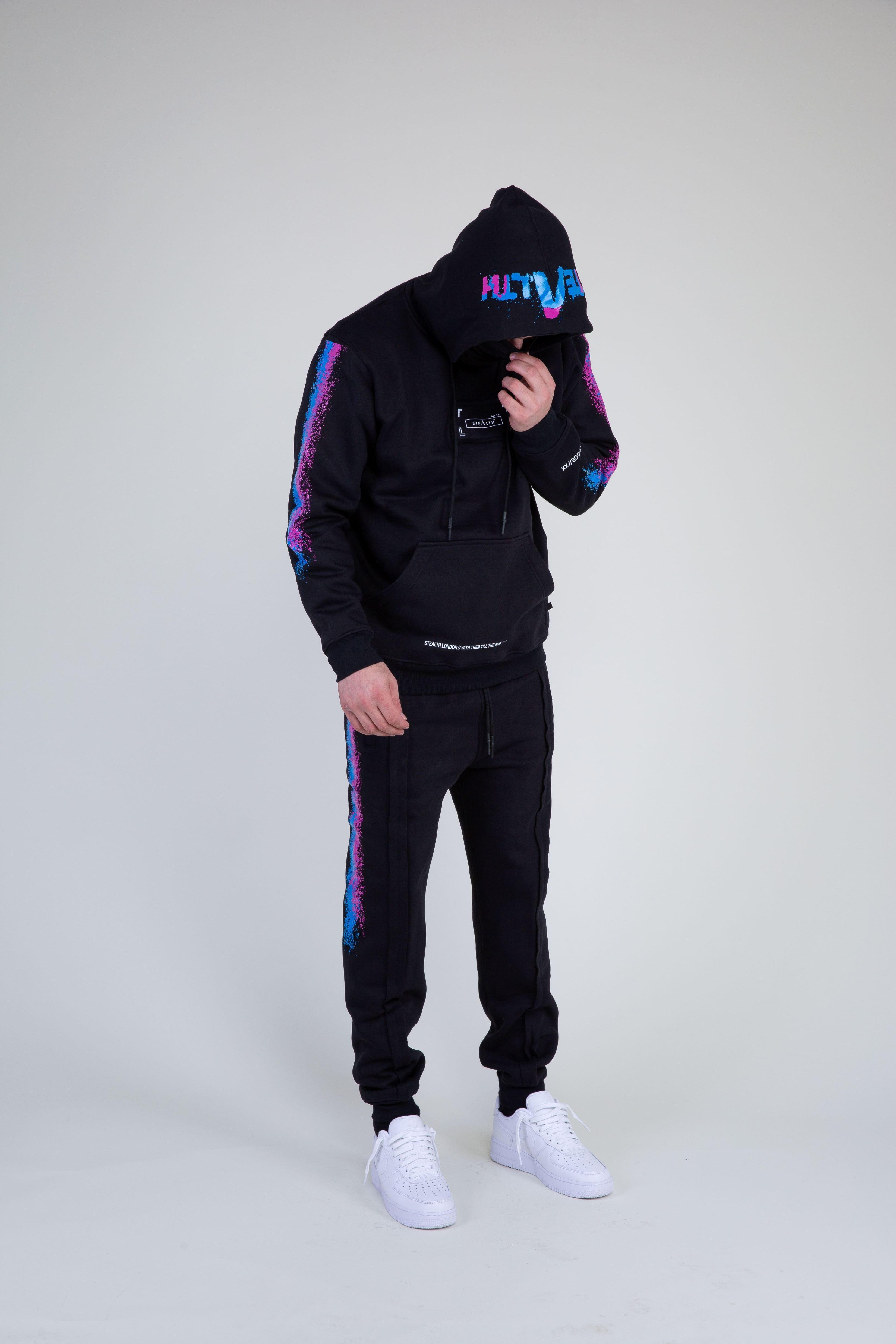 Men at Work facemask Tracksuit (Black)