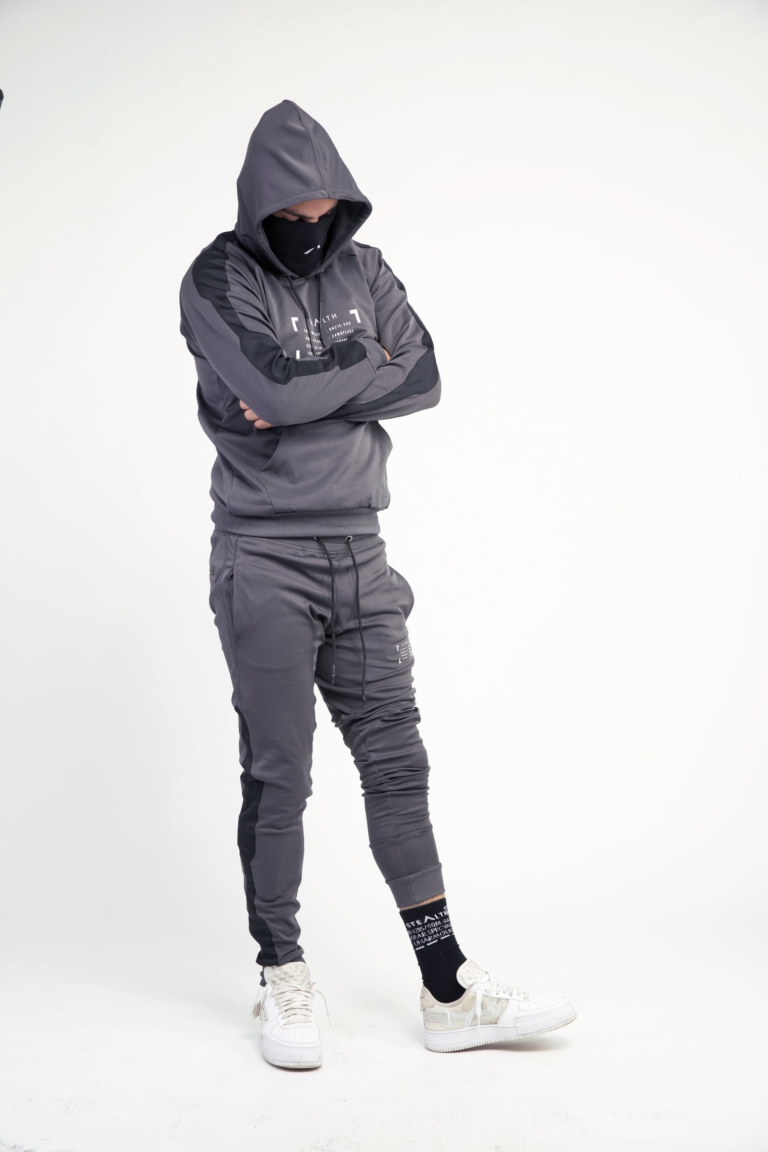 Damage Control Facemask Tracksuit (Charcoal Grey)