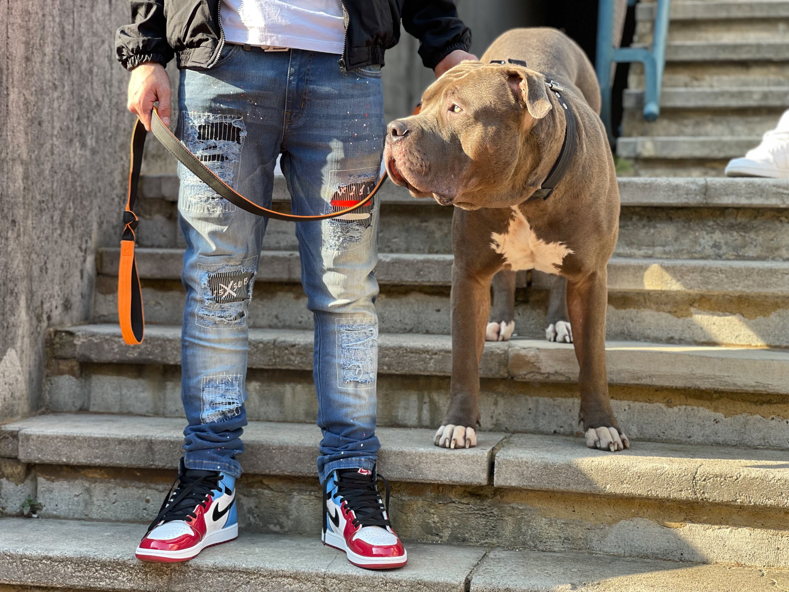 215X50B patch text denim.