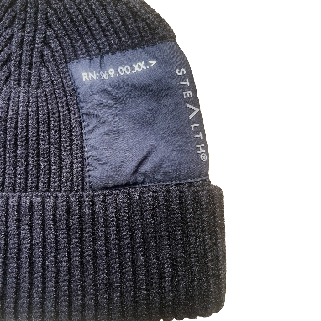 Patch Tech Beanie Black Stealth London