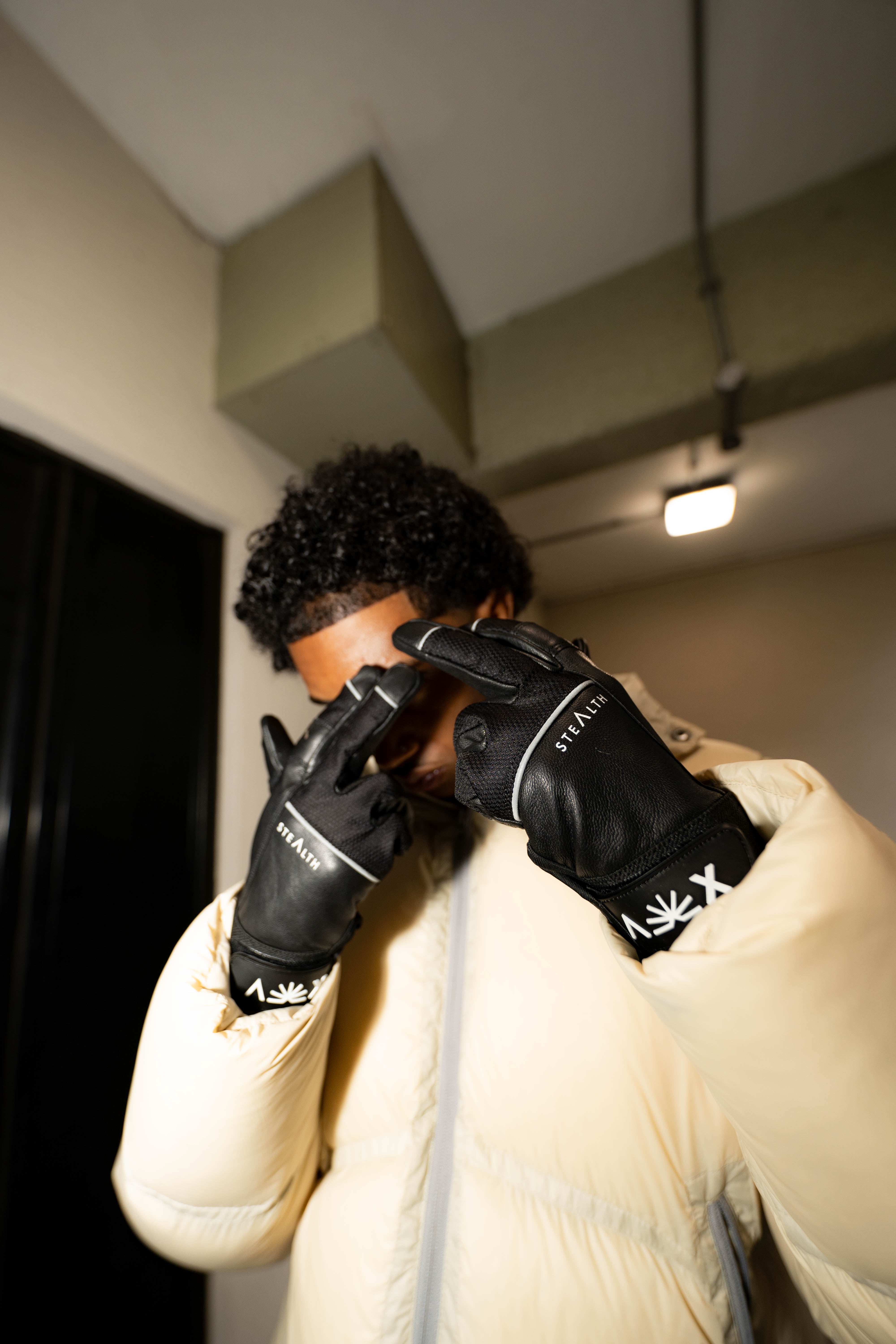 Technical Leather Gloves 3m reflective