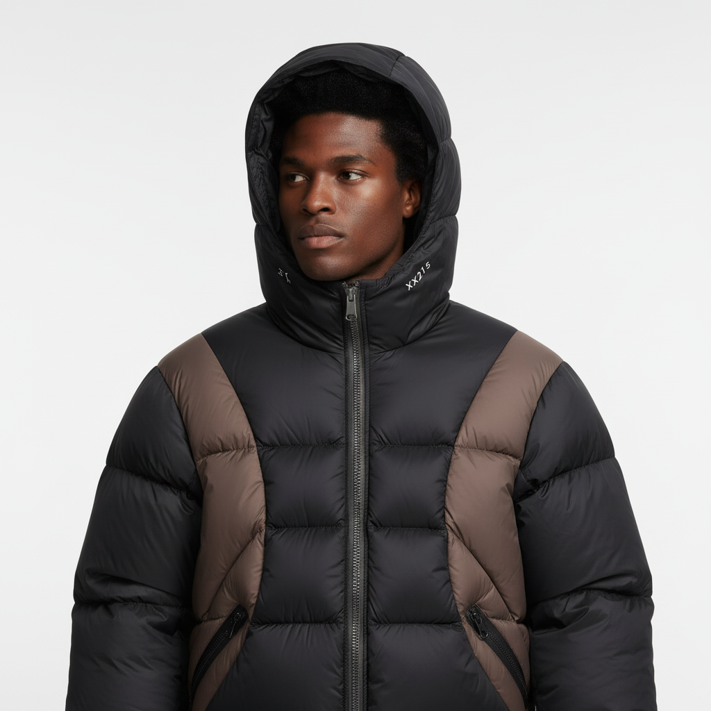 Phantom Down Jacket (Black/Brown) Sample Medium