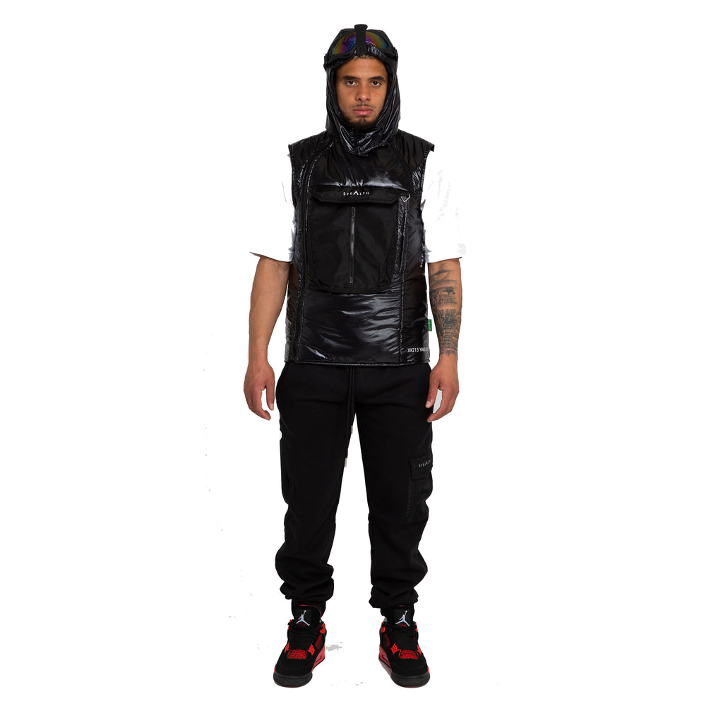 RN Shell Goggle vest Jacket (Black Coated Nylon)