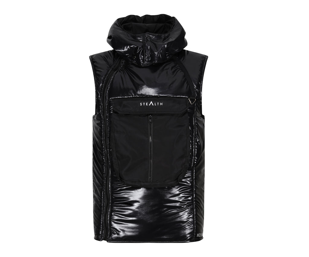 RN Shell Goggle vest Jacket (Black Coated Nylon)