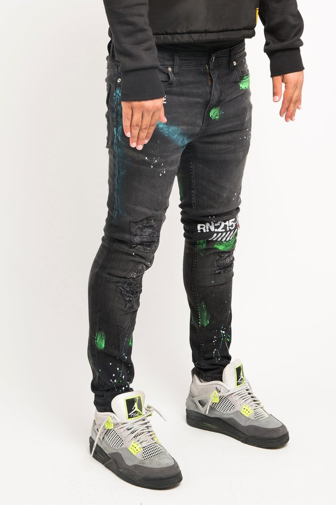 Antidote Denim (Black/Lime)