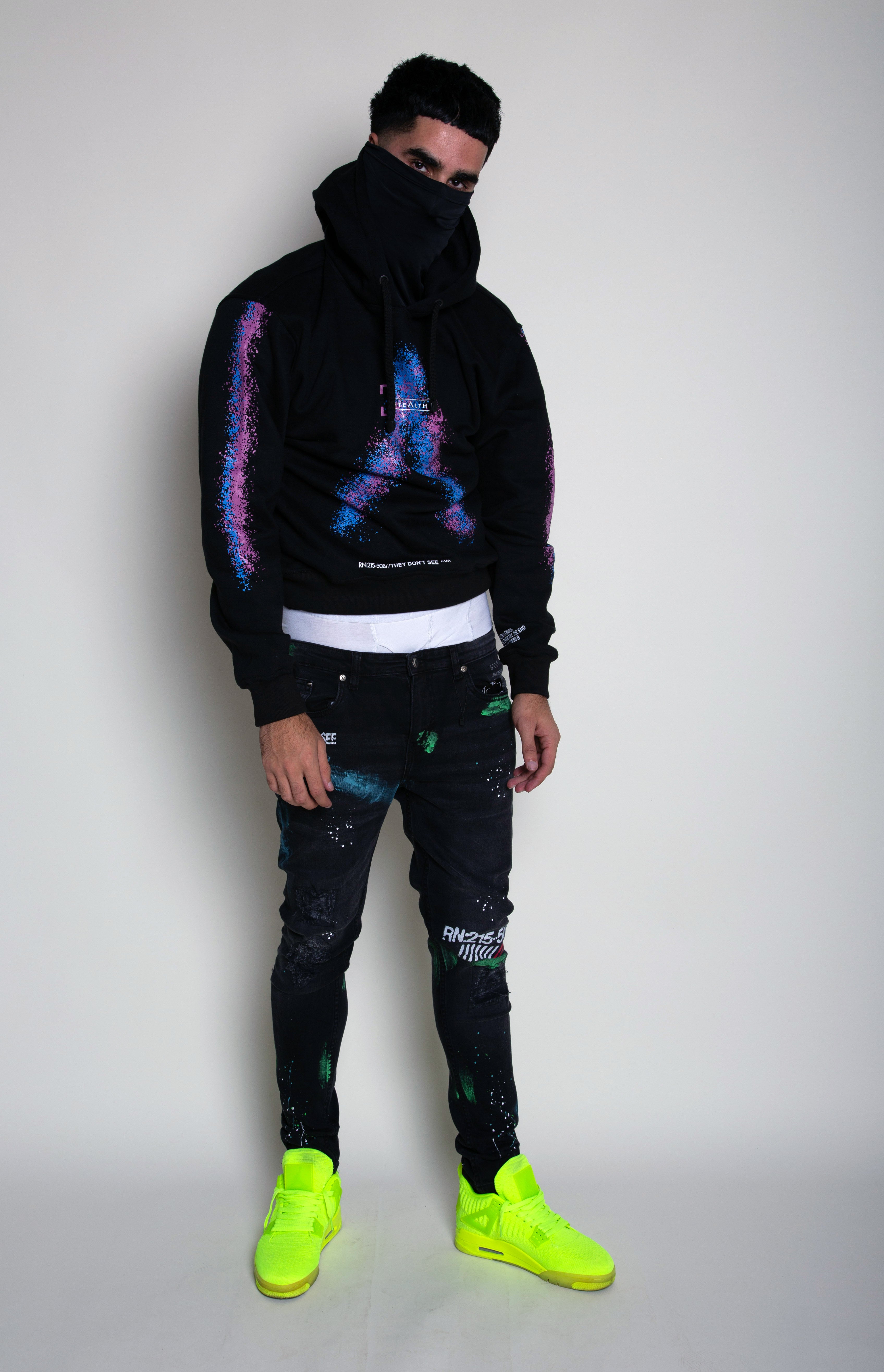 TT Box Facemask Hoody (Blue/Fuschia)
