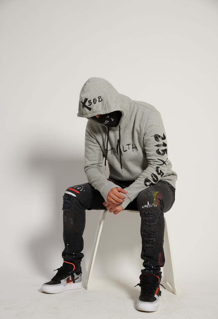 215X50B Hoody (Heather Grey/Black)