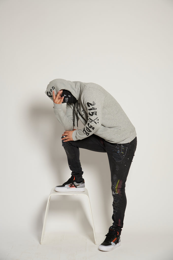 215X50B Hoody (Heather Grey/Black)