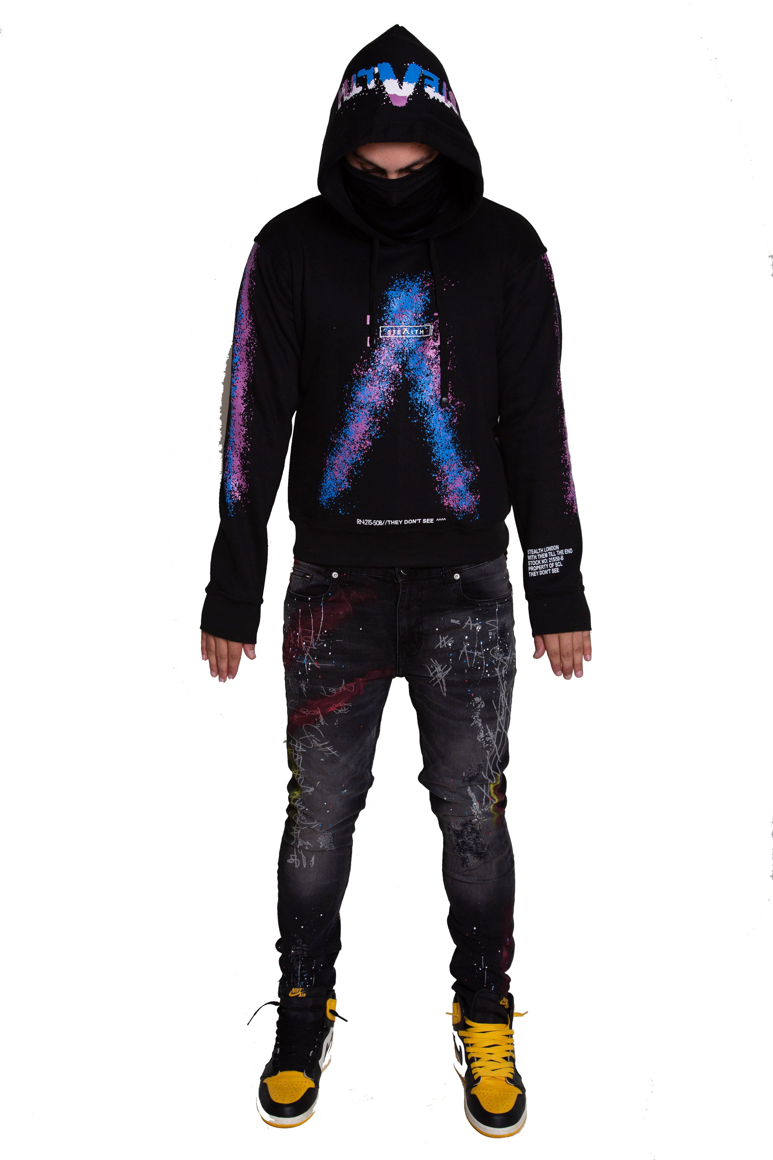 TT Box Facemask Hoody (Blue/Fuschia)