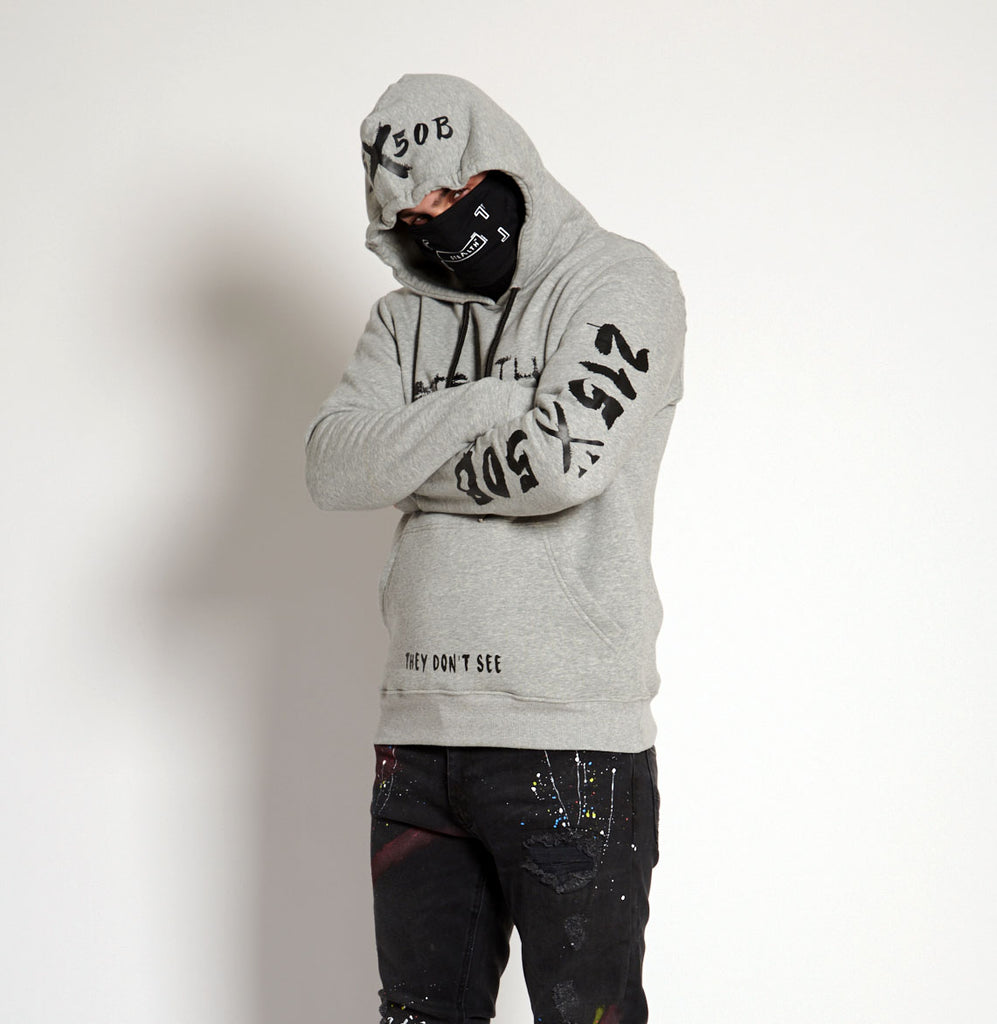 215X50B Hoody (Heather Grey/Black)