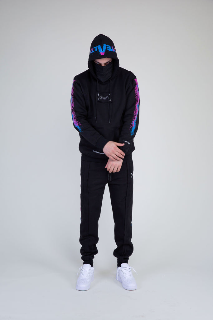 Men at Work facemask Tracksuit (Black)