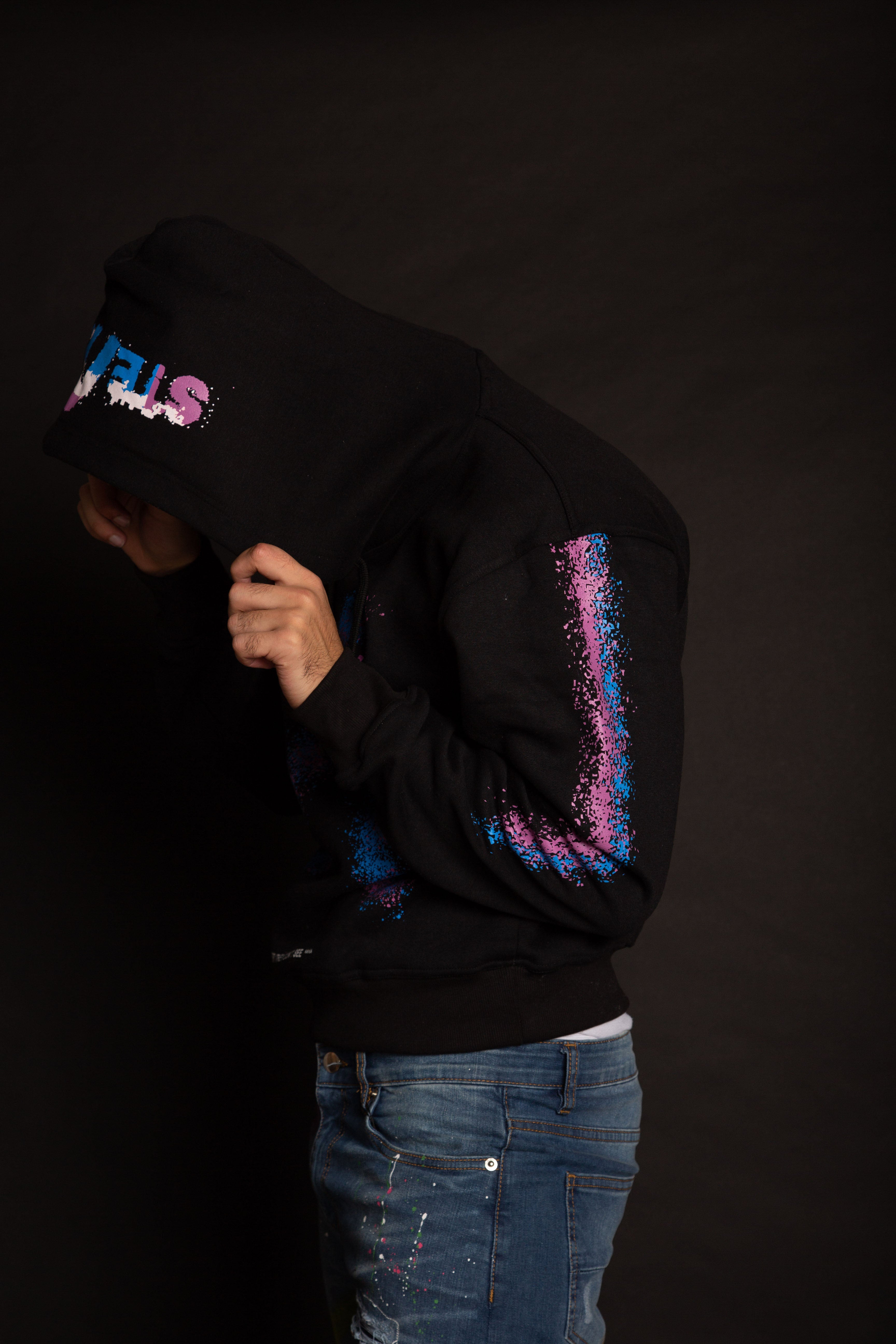 TT Box Facemask Hoody (Blue/Fuschia)