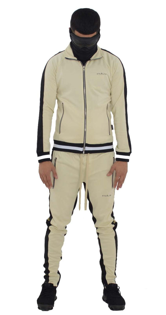 Stealth London Clothing Co Small Vectran Tracksuit (Cream/Black)