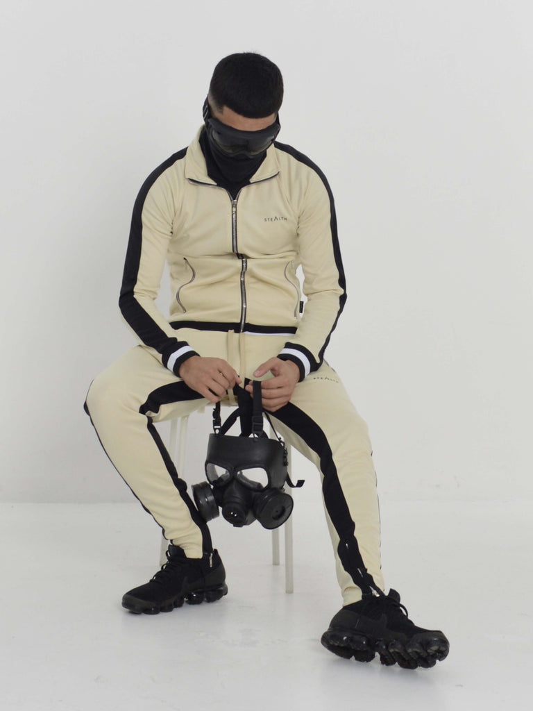 Stealth London Clothing Co Small Vectran Tracksuit (Cream/Black)